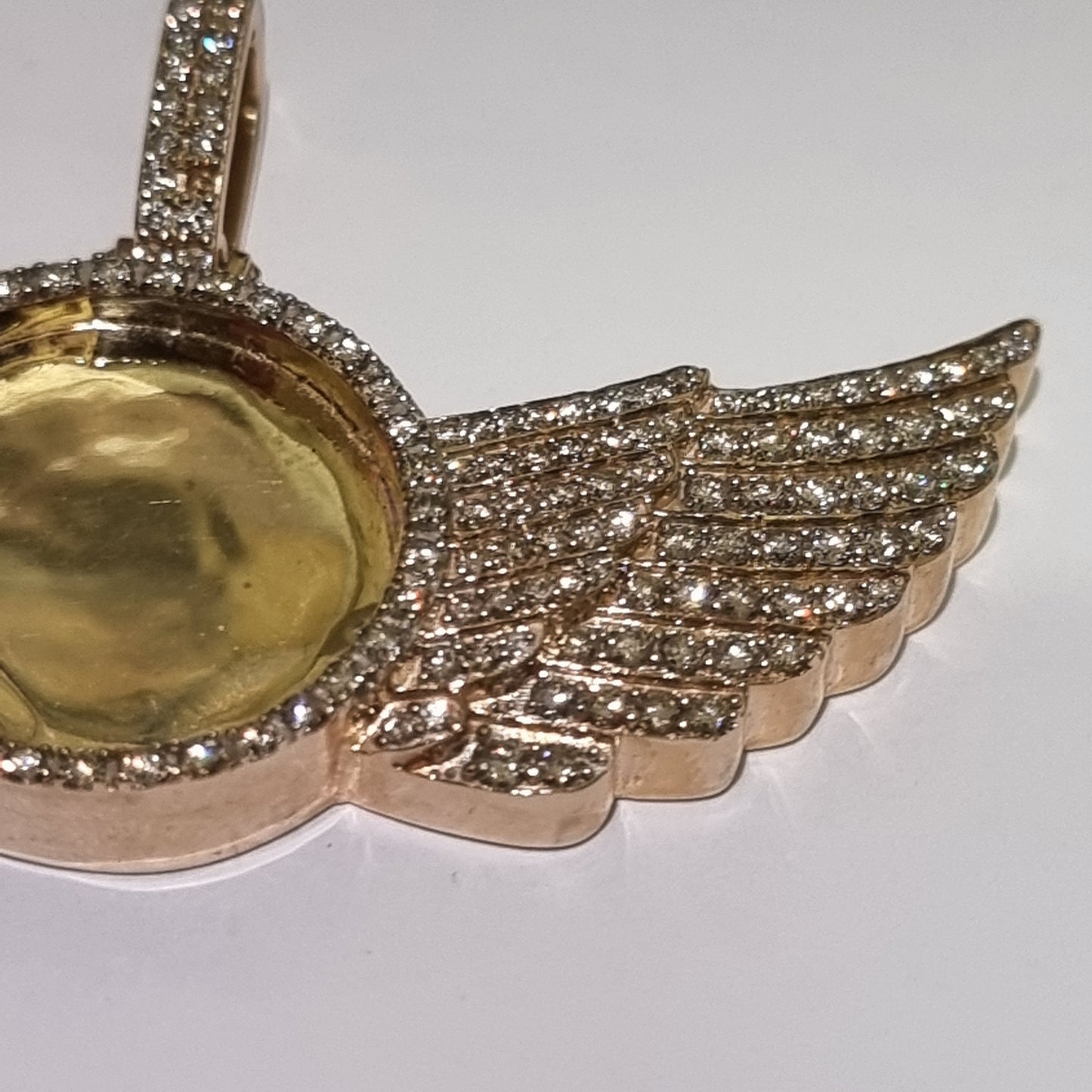 Medium Diamond Winged Memorial Pendant