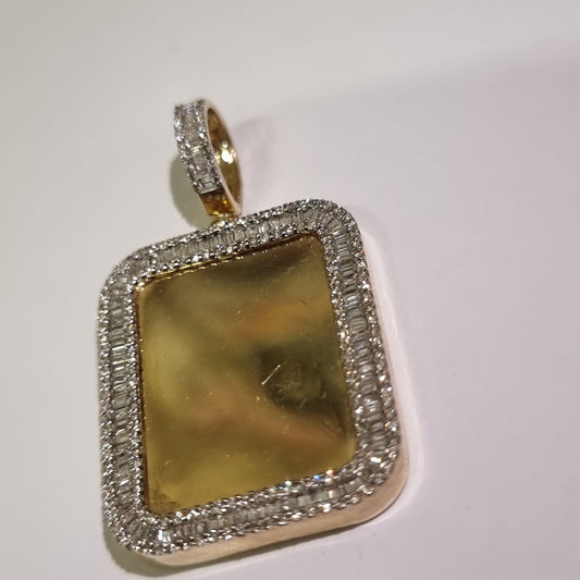 Diamond Rectangular Memorial Pendant