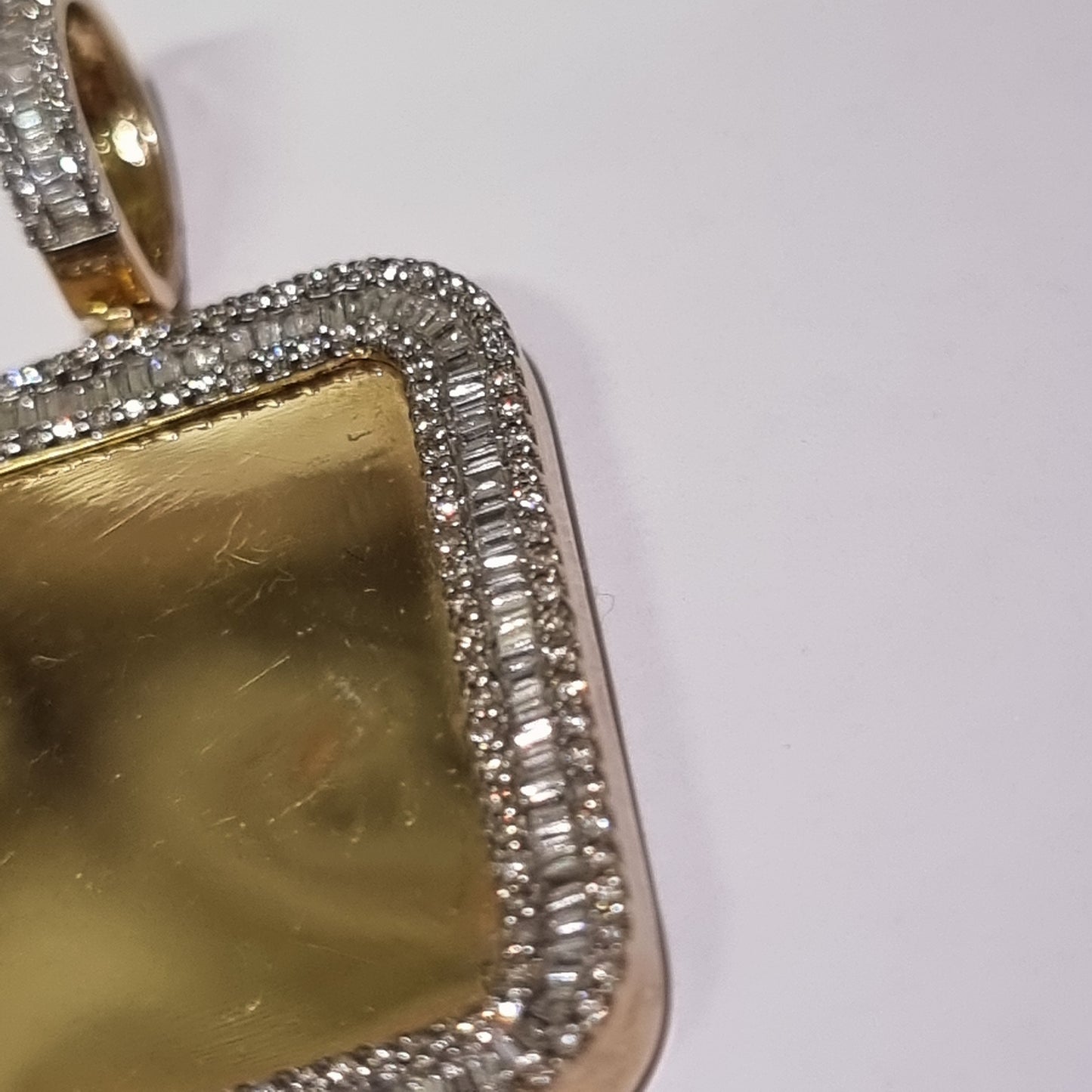 Diamond Rectangular Memorial Pendant