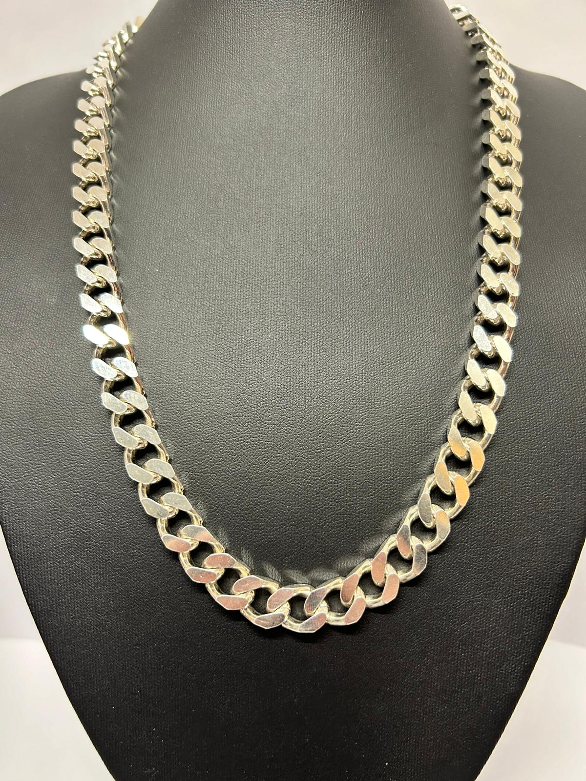 Silver Curb Link Chain