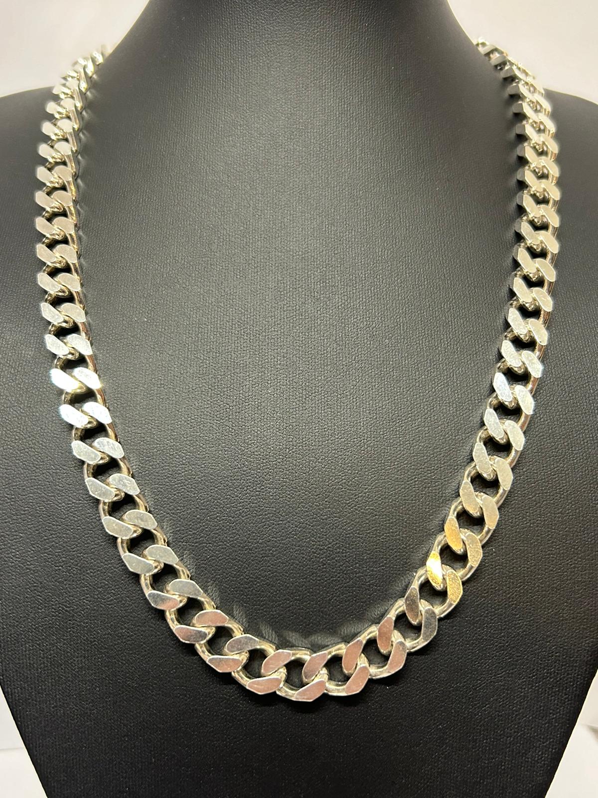 Silver Curb Link Chain