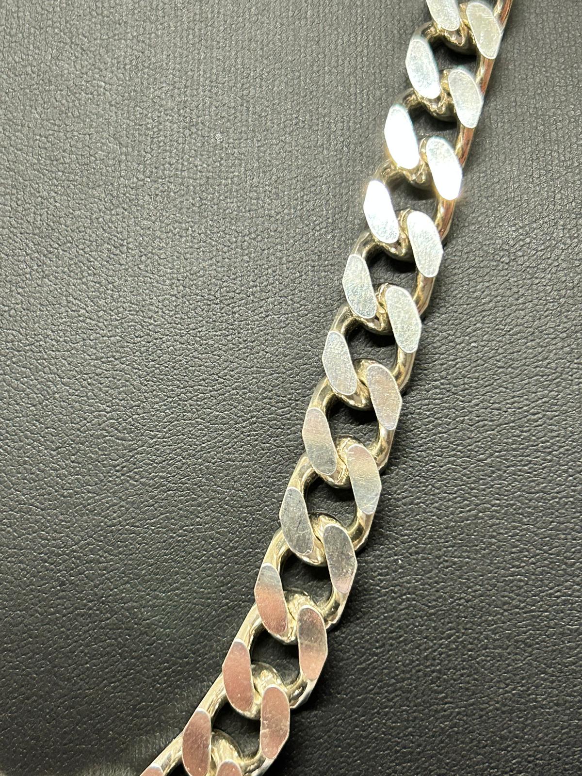 Silver Curb Link Chain