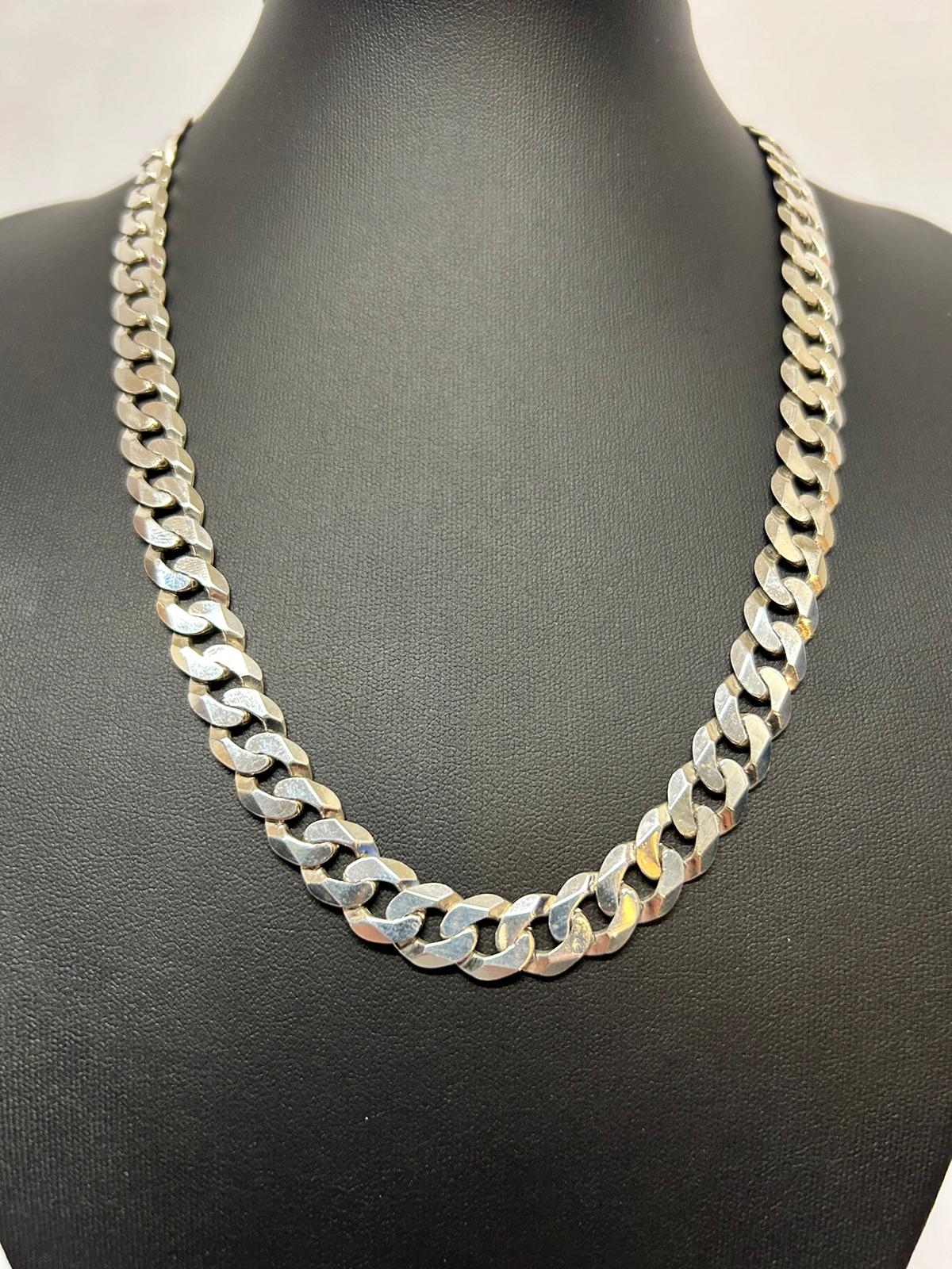 Silver Curb Link Chain